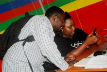 Product Manager, Karungi Terry demonstrating Matatu 